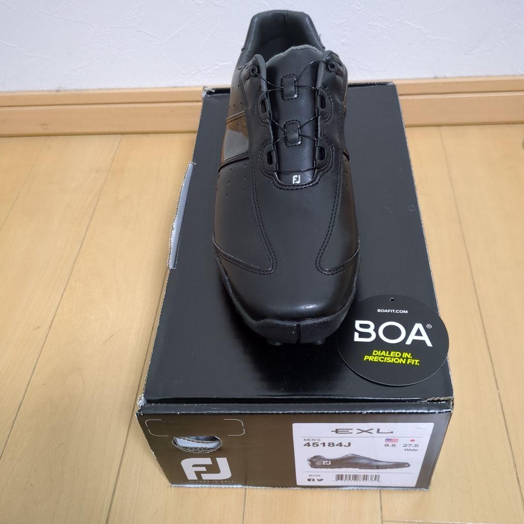 【未使用品・27.5cm】FootJoyEXLスパイクレスゴルフシューズブラック