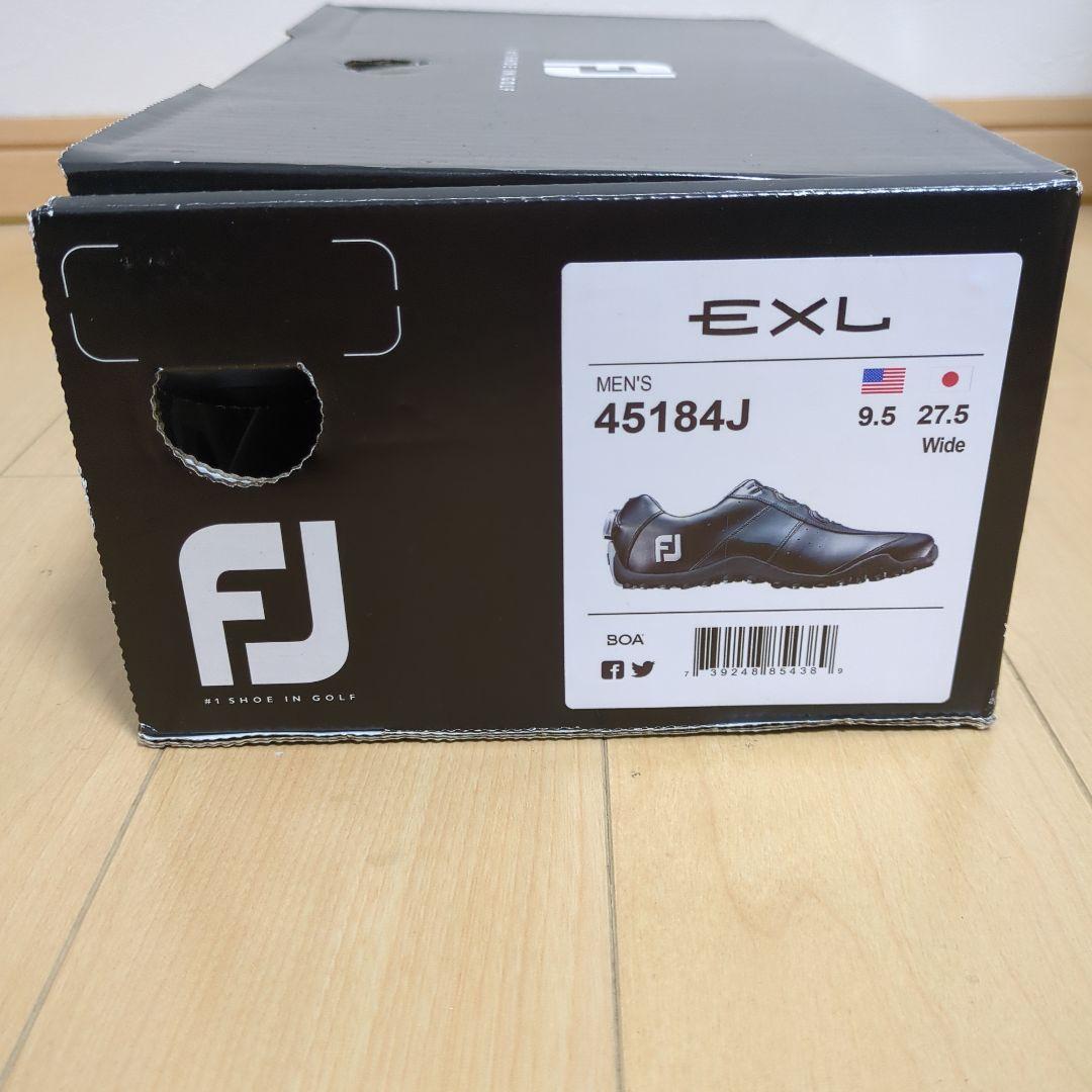 【未使用品・27.5cm】FootJoyEXLスパイクレスゴルフシューズブラック