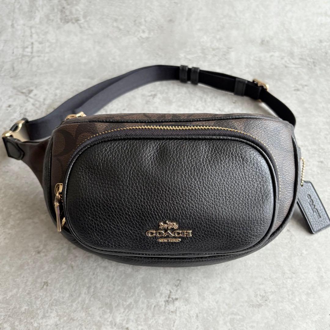 TERU様】COACH シグネチャーボディバッグ ショルダーバッグ バイカラー