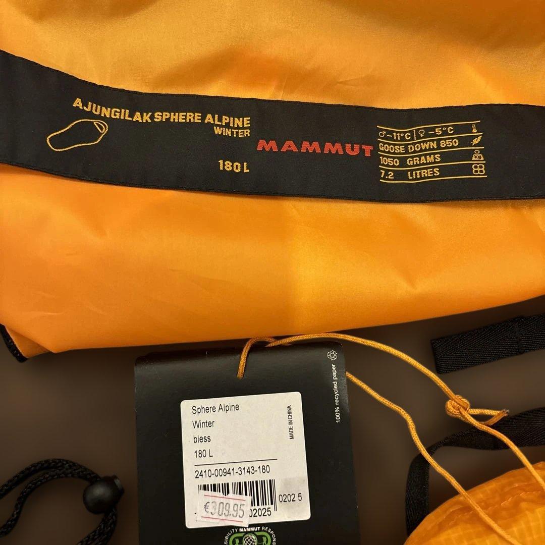 MAMMUT 冬用シュラフ Ajungilak Sphere Alpine アウトドア寝具