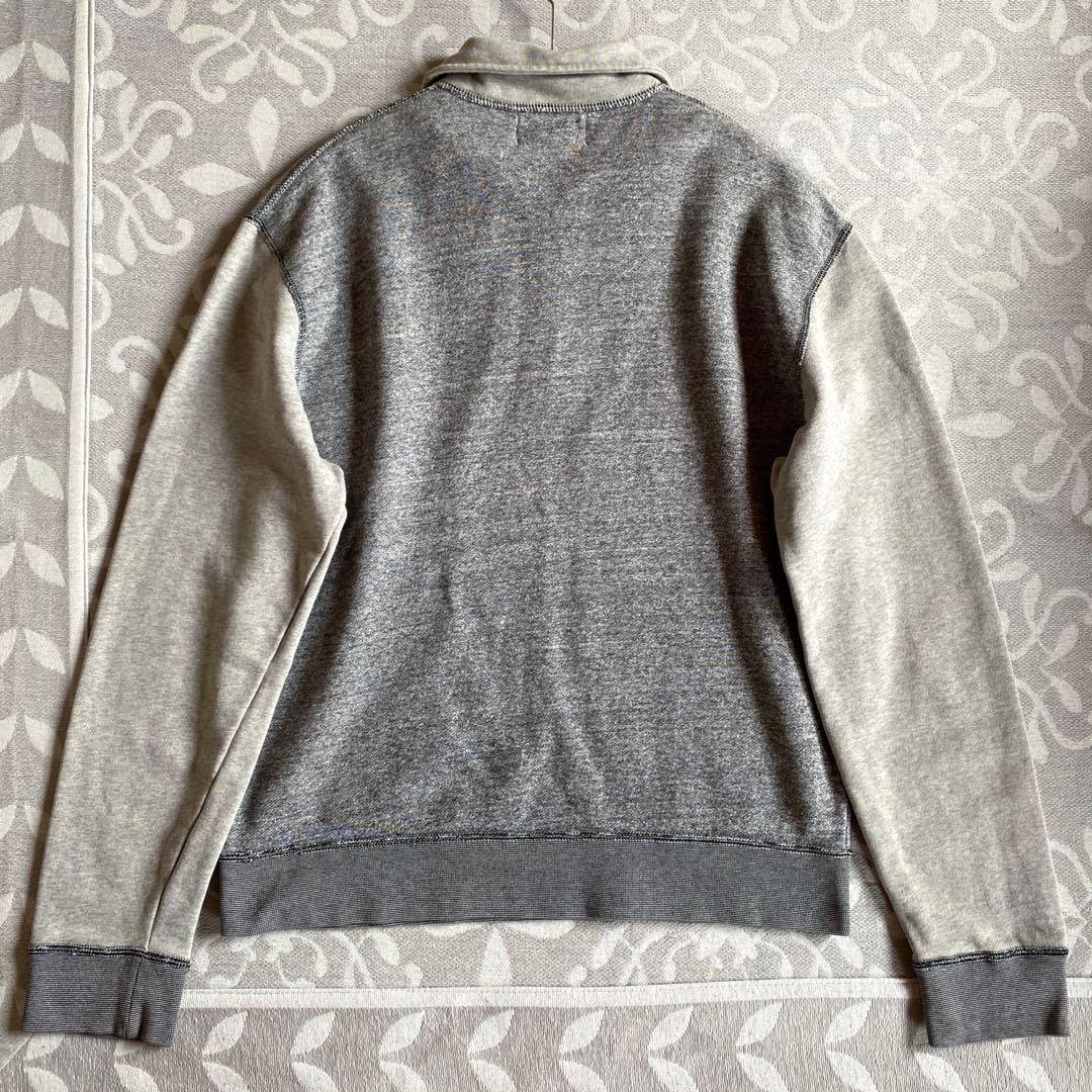 90's POLO SPORT ハーフジップ スウェット ツートーン ペルー製