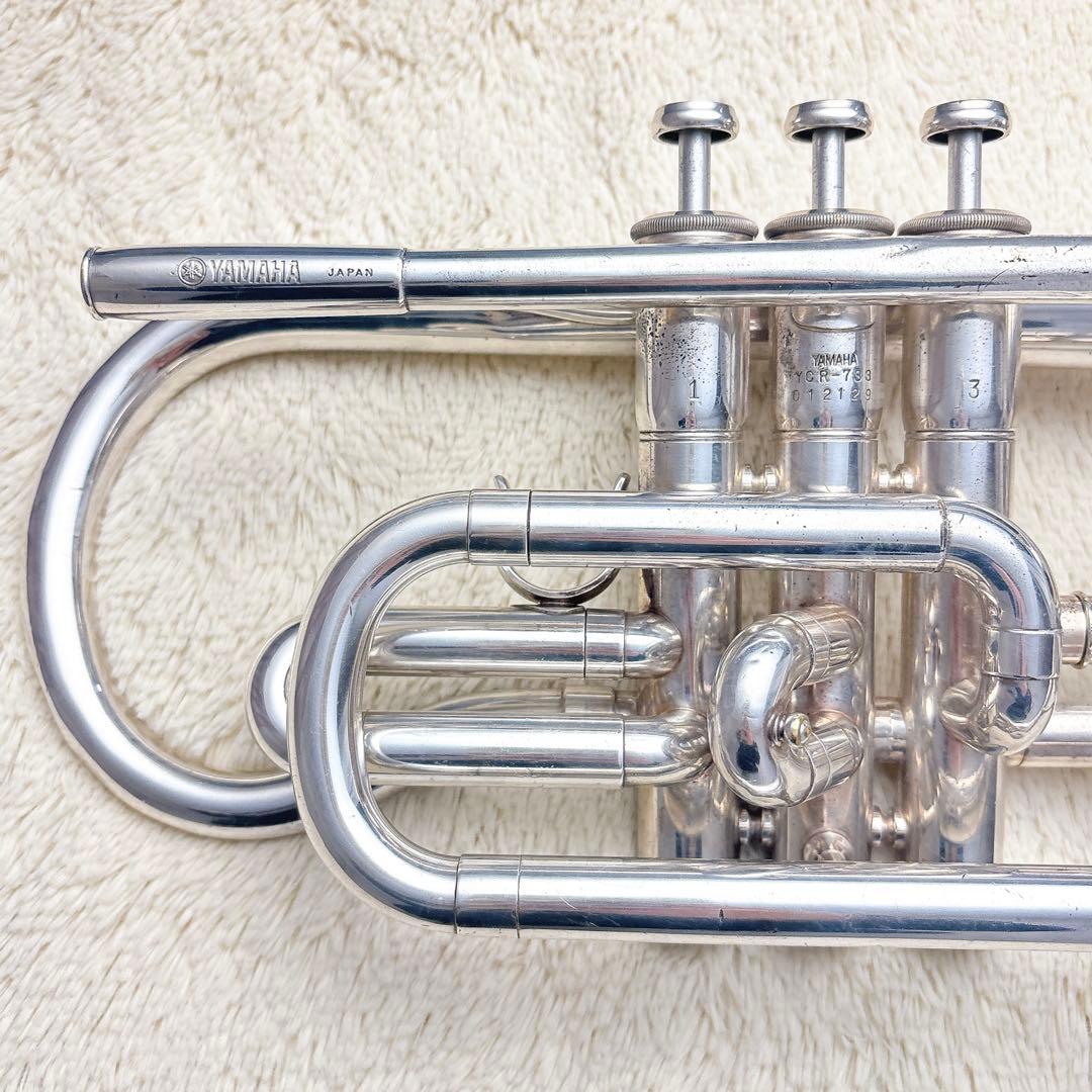 YAMAHA ヤマハ YCR-733 コルネット B♭ マウスピース付き - メルカリ