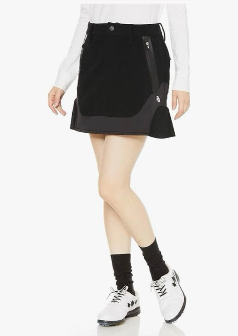 パーリーゲイツ フーディ スカート セットアップ 黒 撥水防風 サイズ2