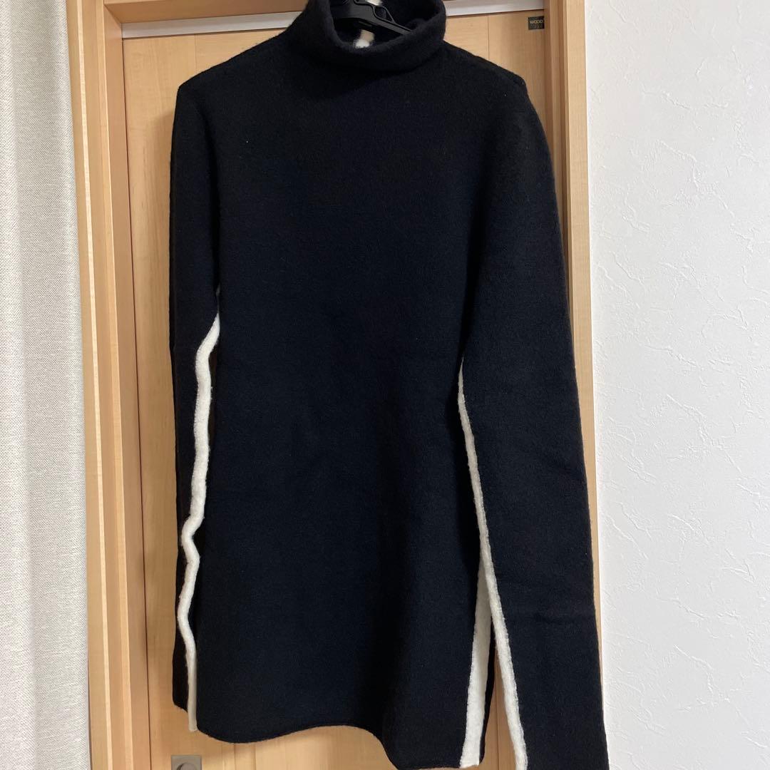 thamanyah タートルネックニット 黒 TAE ASHIDA Men's - ウールタートルネックニット | ONLINE STORE