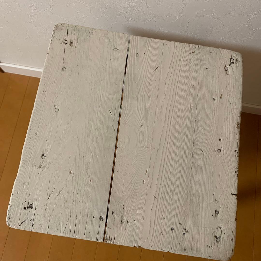 イギリス アンティーク スツール チェア 陶器ナンバープレート付き