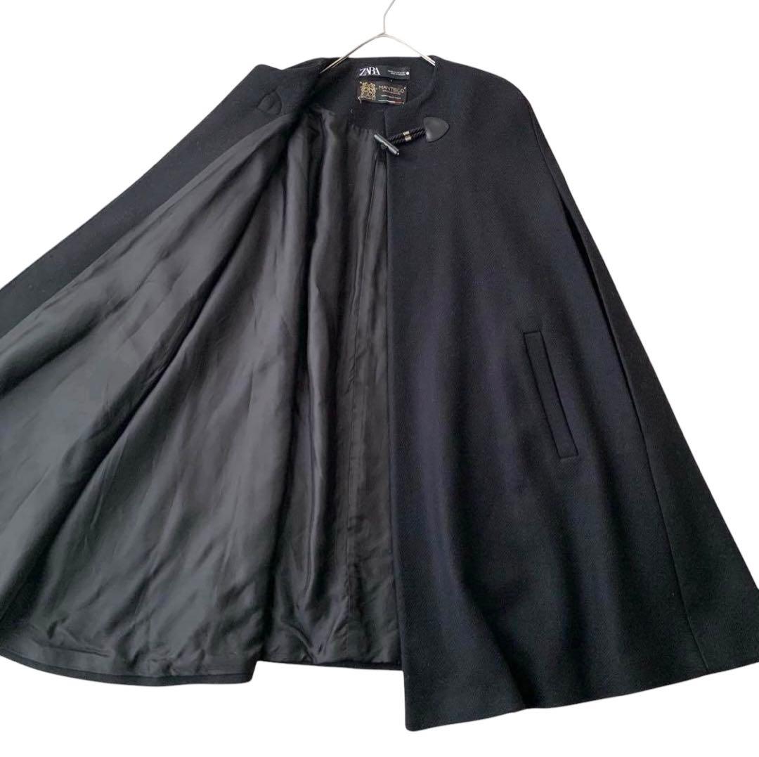 美品 ZARA ザラ ポンチョ ケープコート マントコート MANTECO XS
