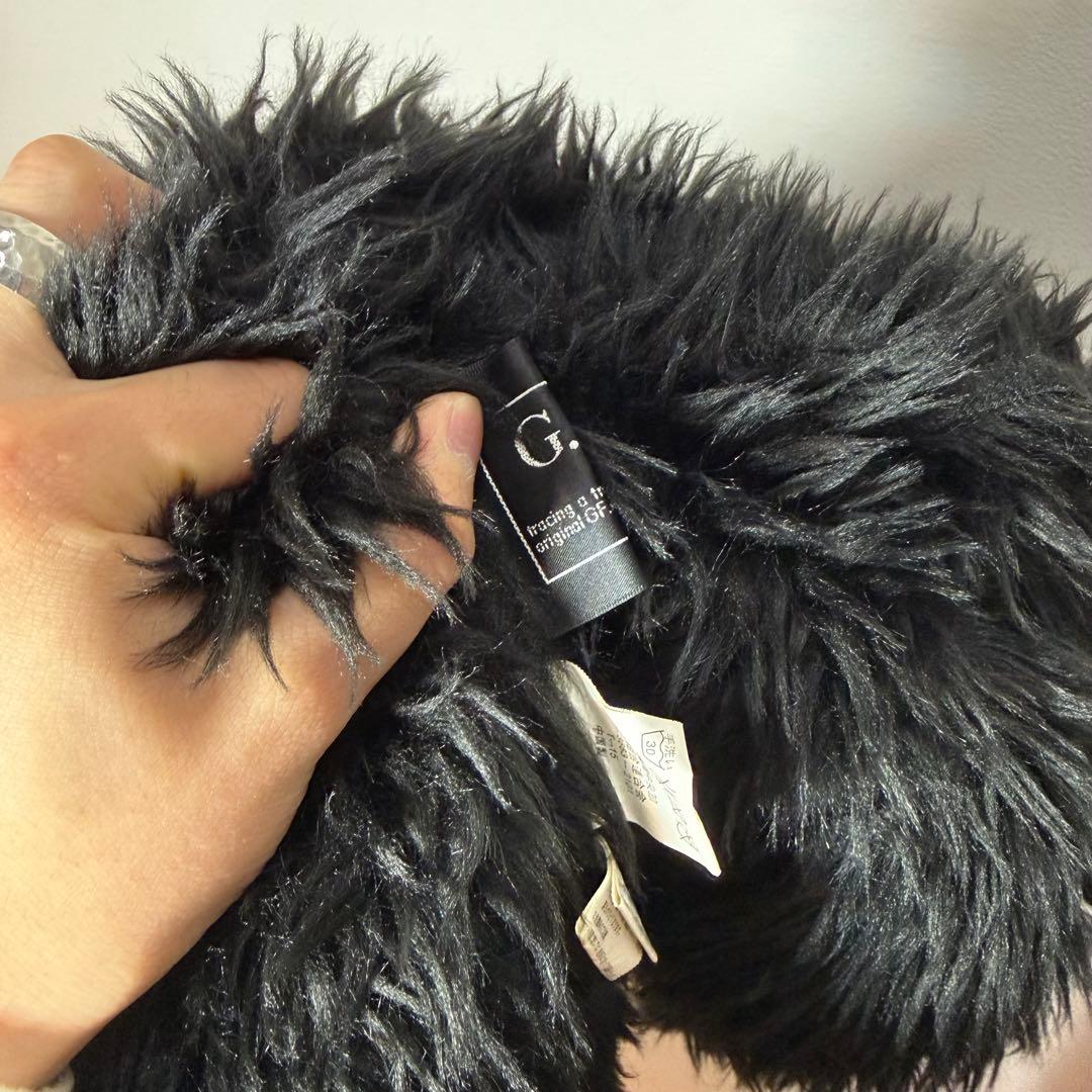 00s archive ファー付 スエードジャケット 黒 Y2K ダークコア M - メルカリ