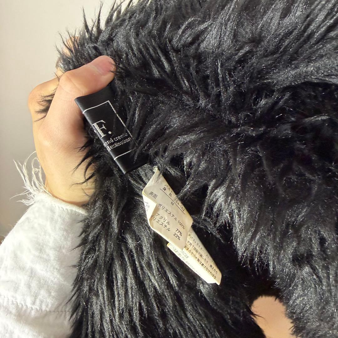 00s archive ファー付 スエードジャケット 黒 Y2K ダークコア M - メルカリ