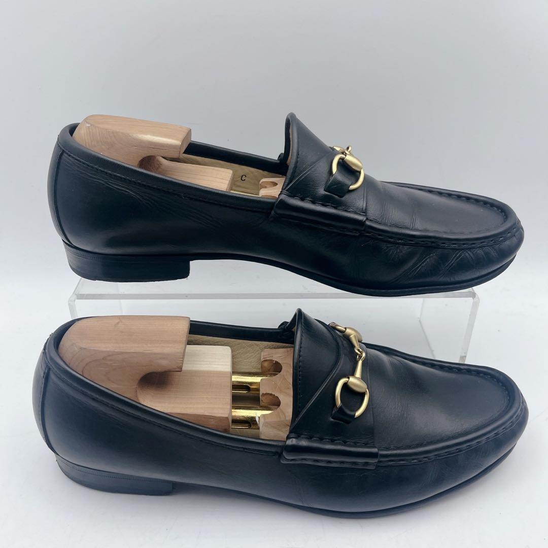 アッパー美品✨GUCCI グッチ ホースビットローファー 黒 38.5C