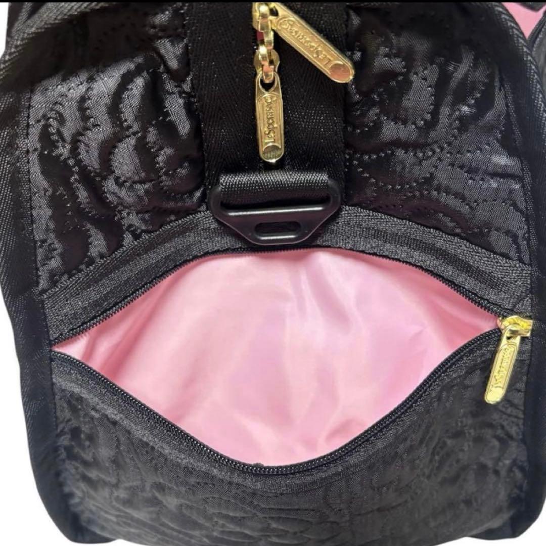 レスポートサック ボストンバッグ ブラック パフィーブロッサムズ 黒