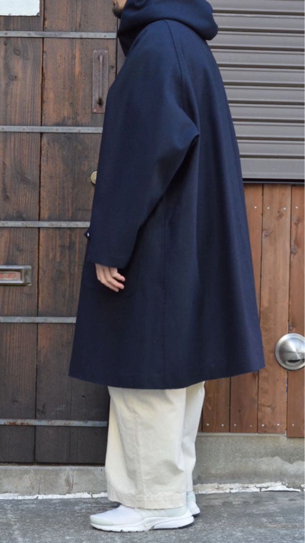 定価7.2万 ハバーサック ヴィンテージメルトンダッフルコート ネイビー