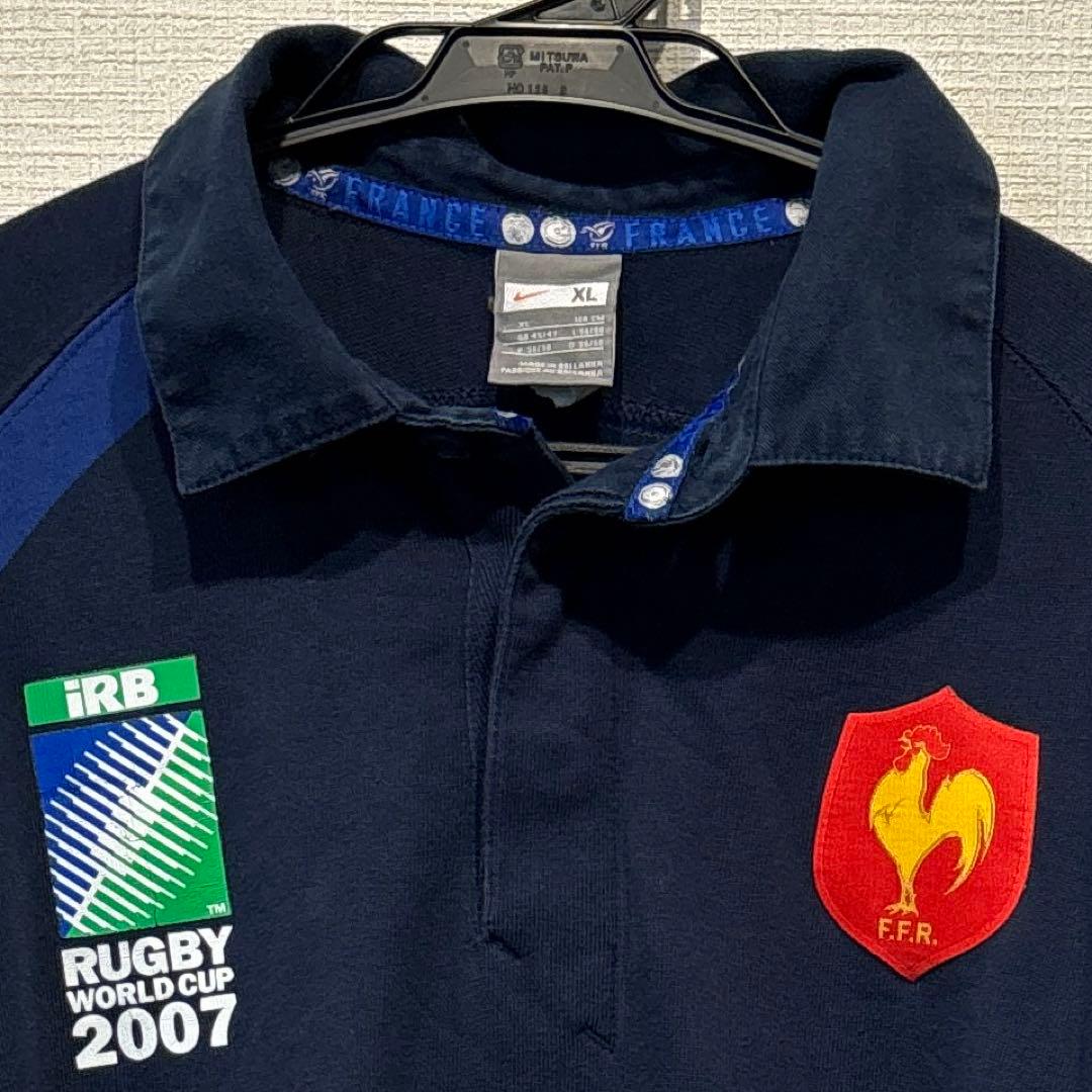 NIKE ナイキ ラグビー フランス代表 ユニフォーム ラガーシャツ XL