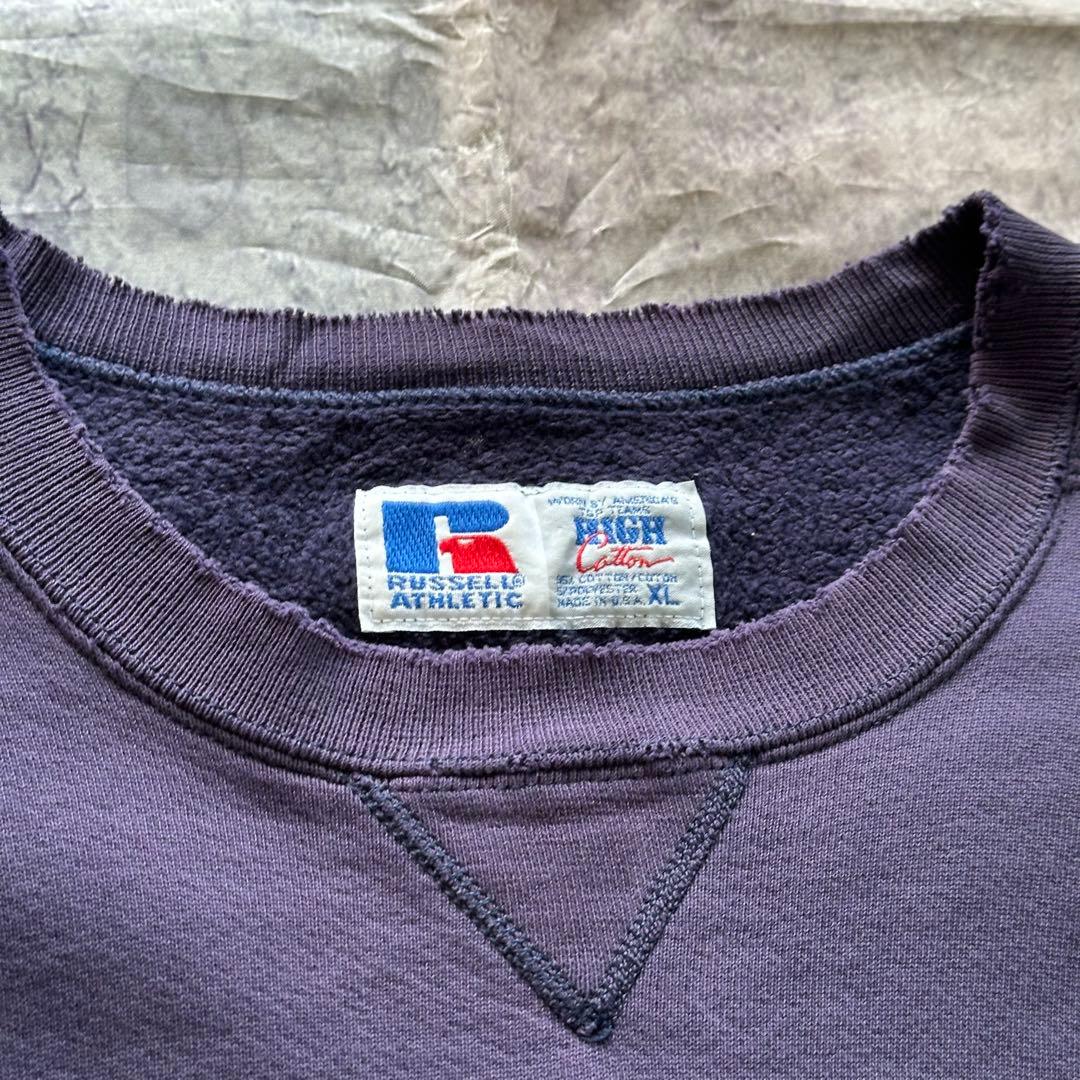 送料 無料 通販ファッション - 【90s】茄子紺 RUSSELL HIGHCOTTON USA