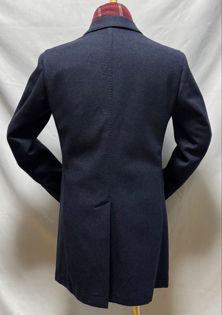 ◆イタリア製【46】L.B.M.1911◆美品！秋冬物『ウール・コート』紺◆