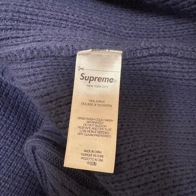 23FW☆Supreme/CHEST STRIPE SWEATER☆ネイビー/M - メルカリ