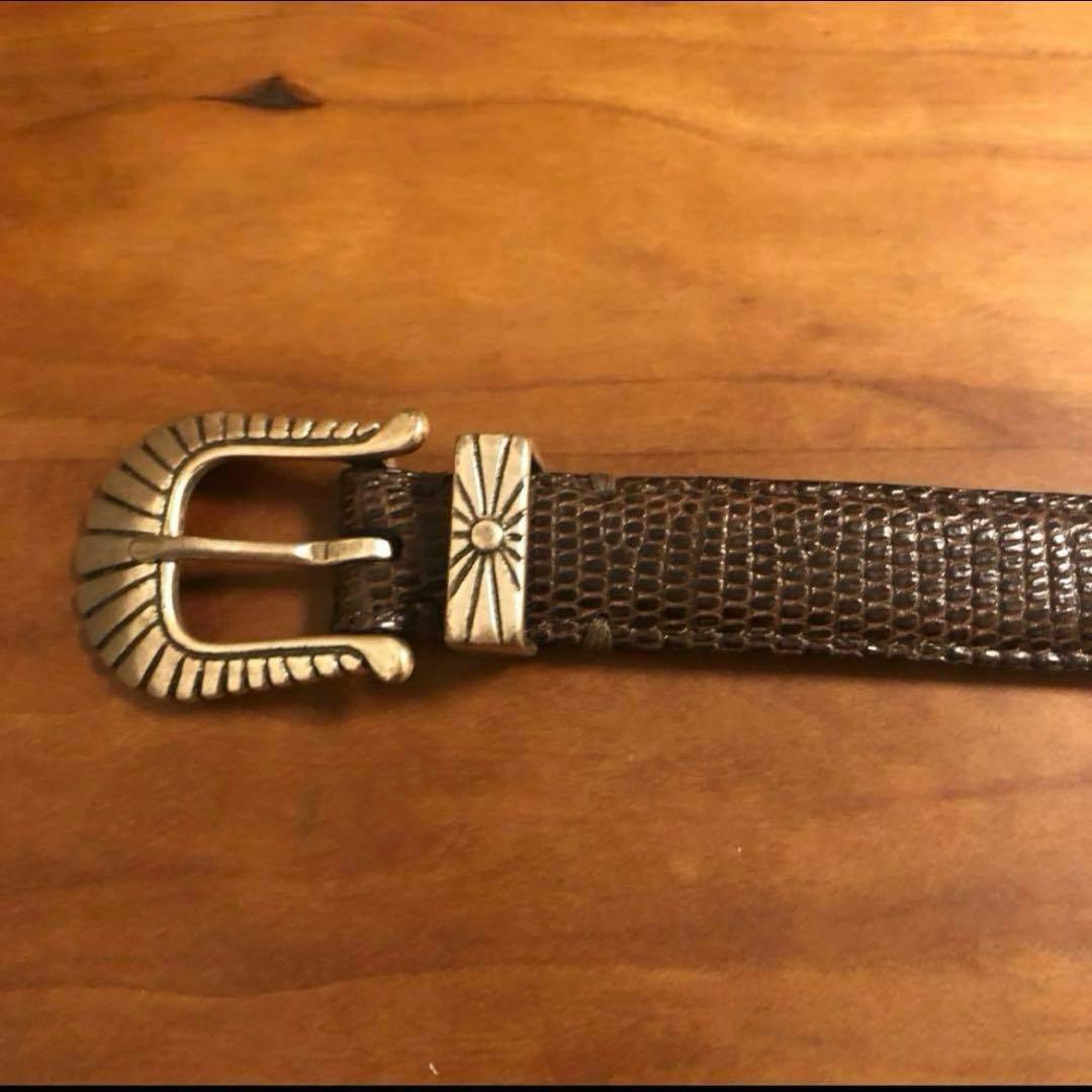 ウェスタンベルト 希少イグアナ皮 made in italy