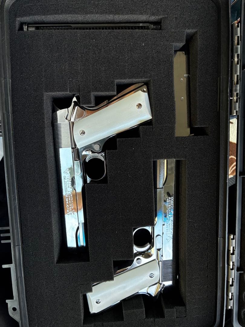 1911 ガバメント　ニッケルフィニッシュ　エアガン ケース付き ガスガン エアガン 18歳以上用 東京マルイ コルト ガバメント シリーズ'70