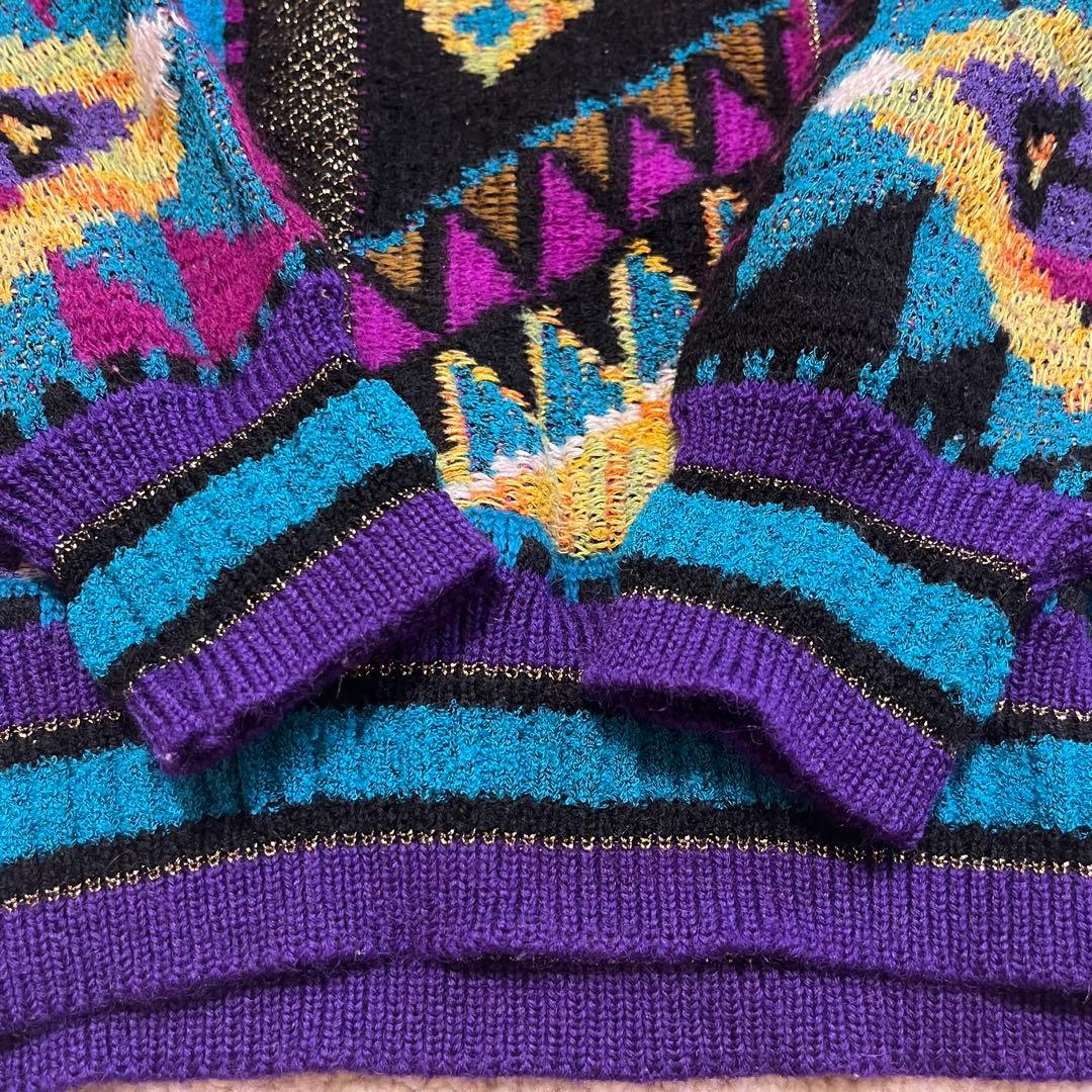 希少 フィッチェ 90s ドン小西 ロゴ マルチカラー ニット 菅田将暉 総