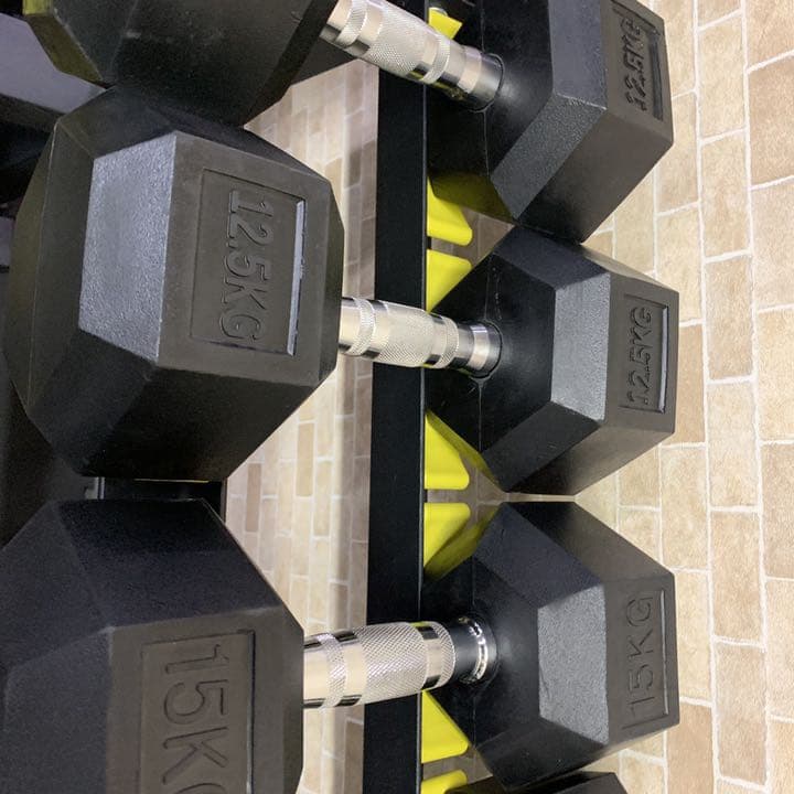 ラバーヘックス  ダンベル　47.5kg 2個