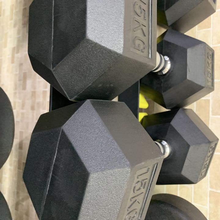 ラバーヘックス  ダンベル　47.5kg 2個