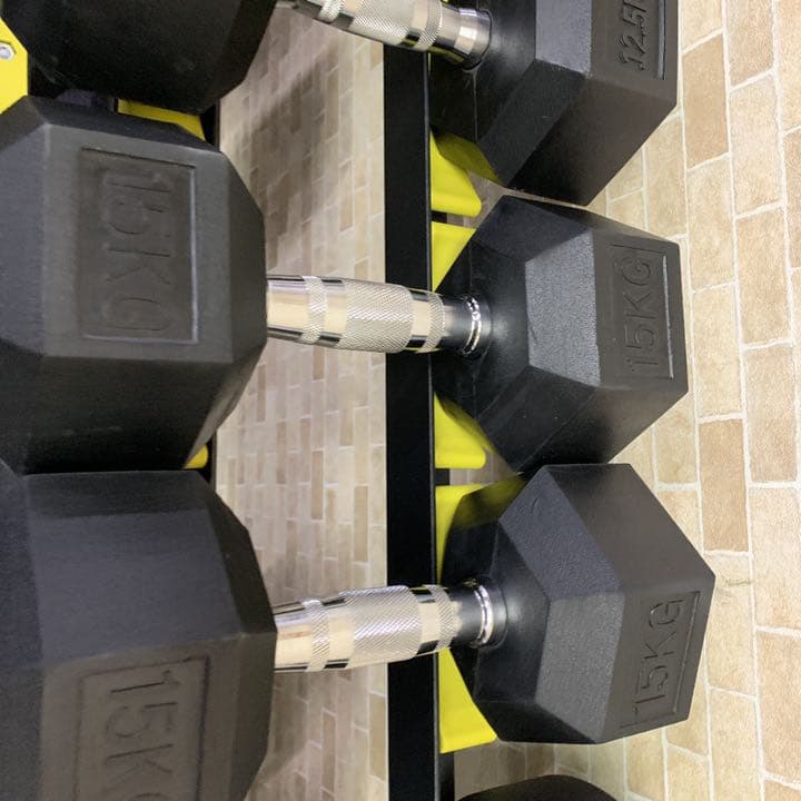 ラバーヘックス  ダンベル　47.5kg 2個