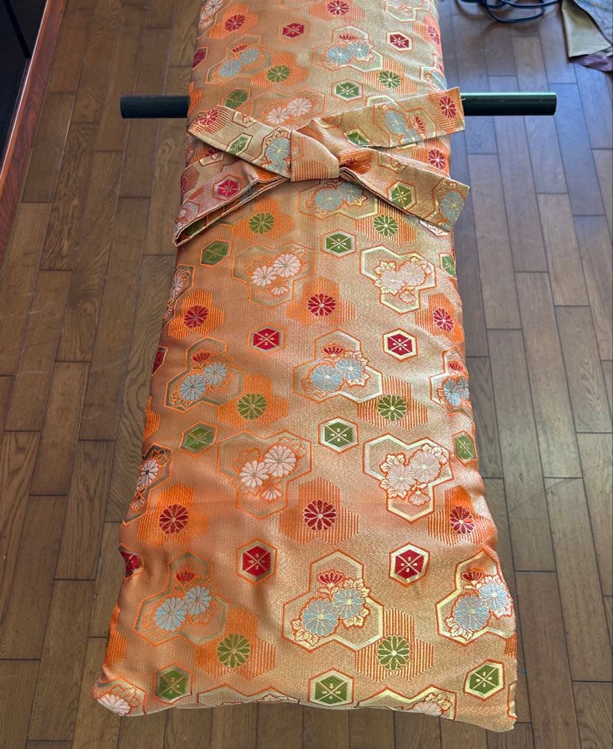 送料無料 木製筝 13本弦 和柄カバー付き