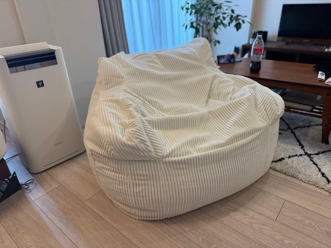 LOOSY HUGME 1人掛けビーズソファ IVORY LOOSY 1人掛けビーズソファ Ivory｜1人用ソファ おしゃれ 一人暮らし