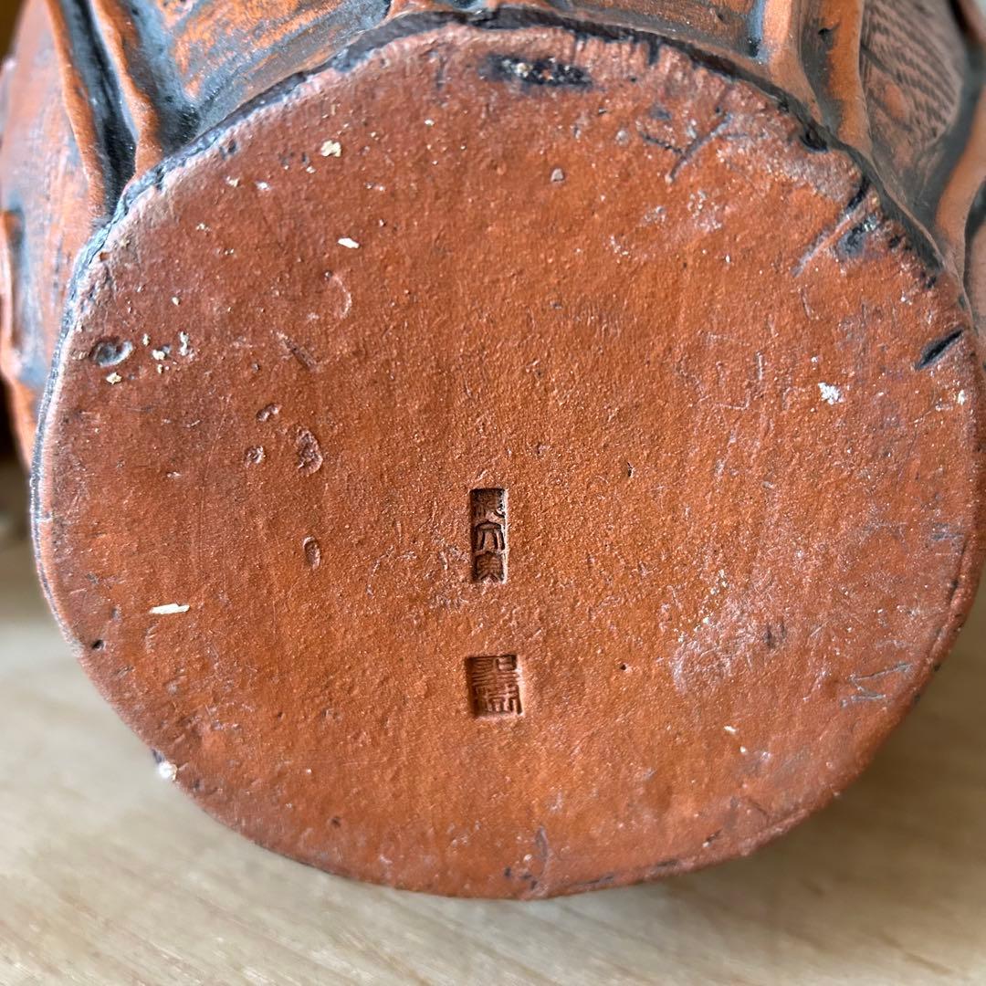 陶器】縄文土器のような模様の傘立て - メルカリ