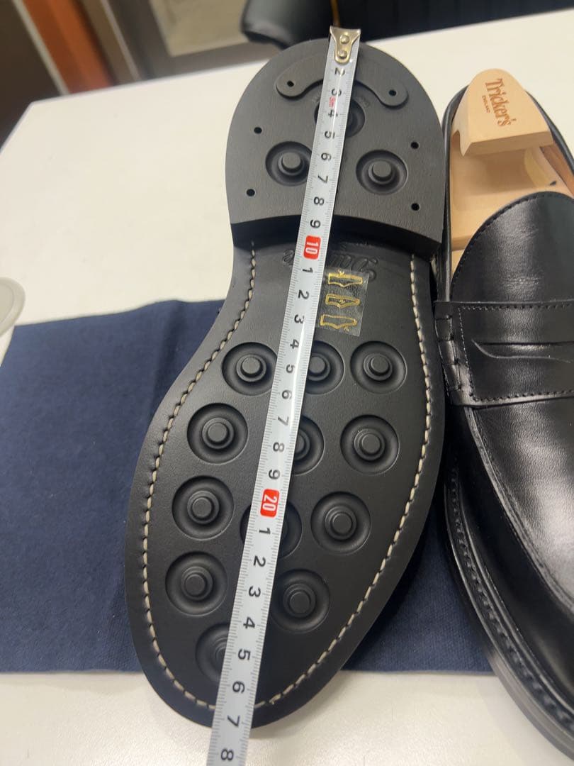 Tricker's James-J ブラック カーフレザー 24.5cm