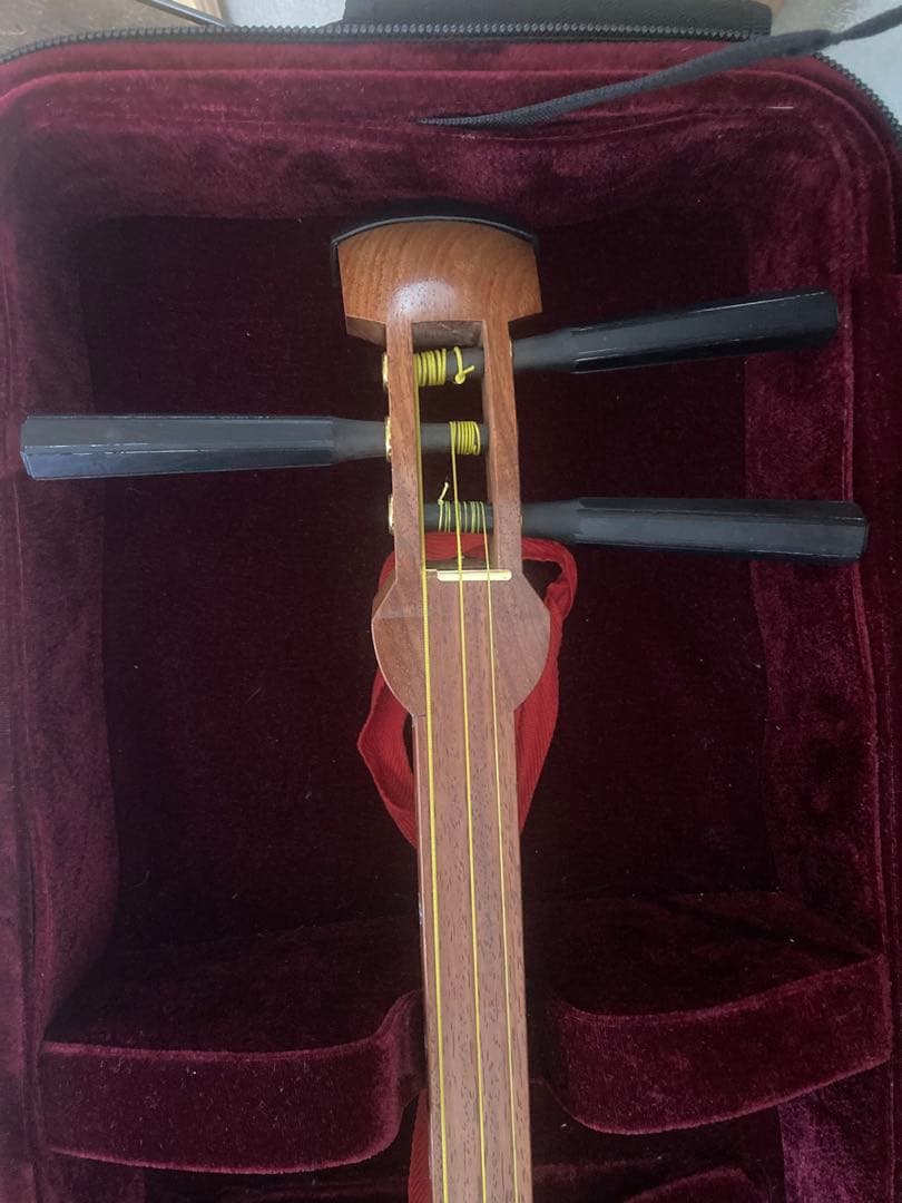 中棹三味線 棹太さ2.6 本皮 猫皮