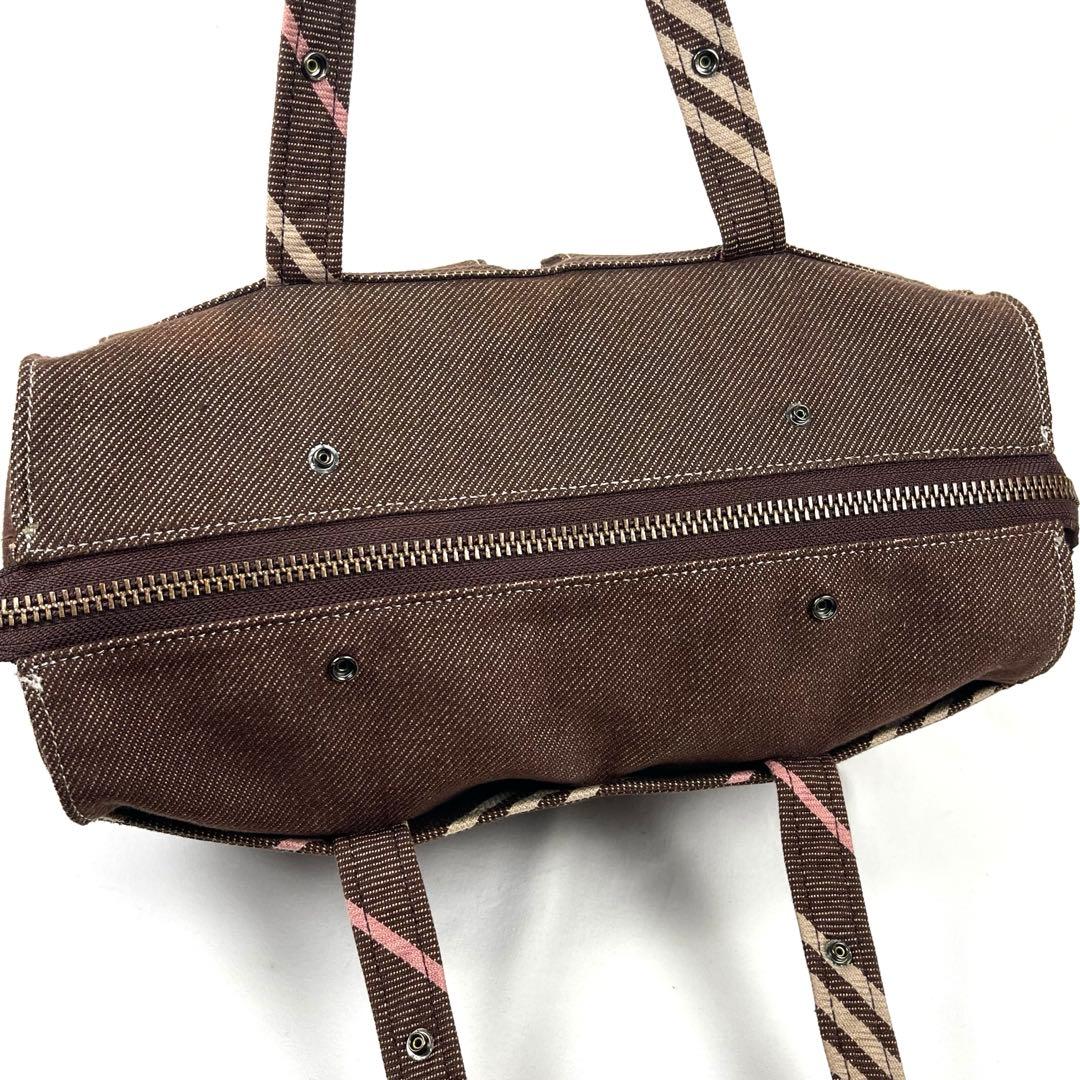 バーバリーブルーレーベル ミニボストンバッグ ホースロゴ キャンバス