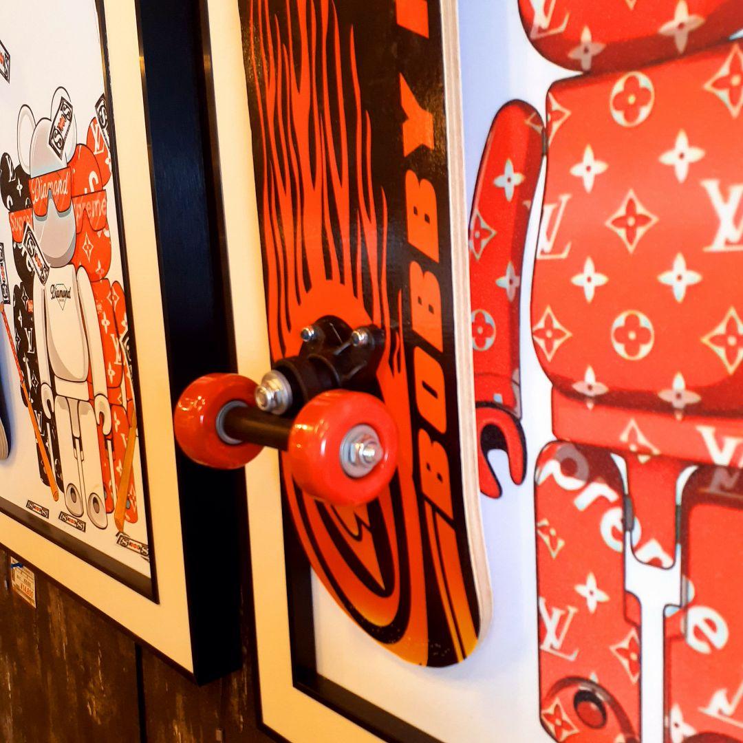 スケボーフィギア付 Louis Vuitton Supreme 3Dアートパネル - メルカリ