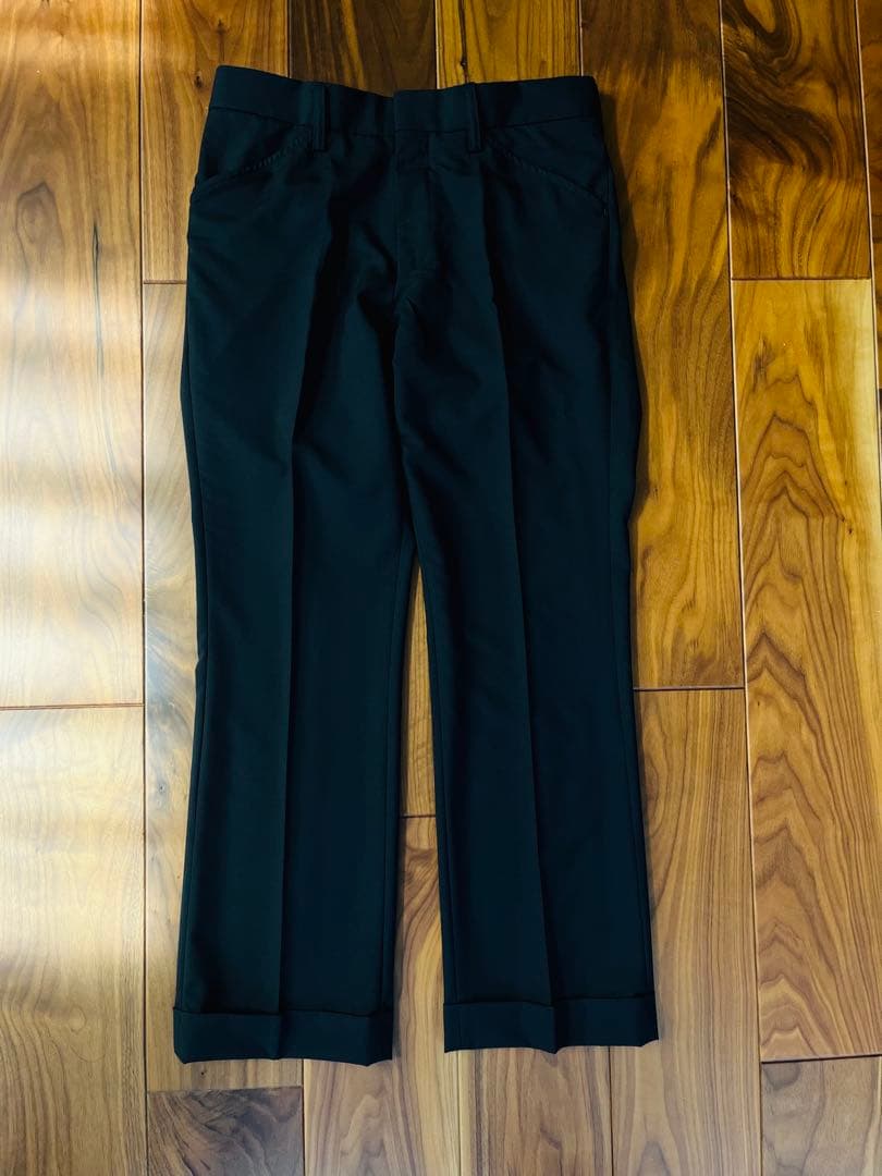 kolor 23ss ネイビースラックス トロピカルウール フレア