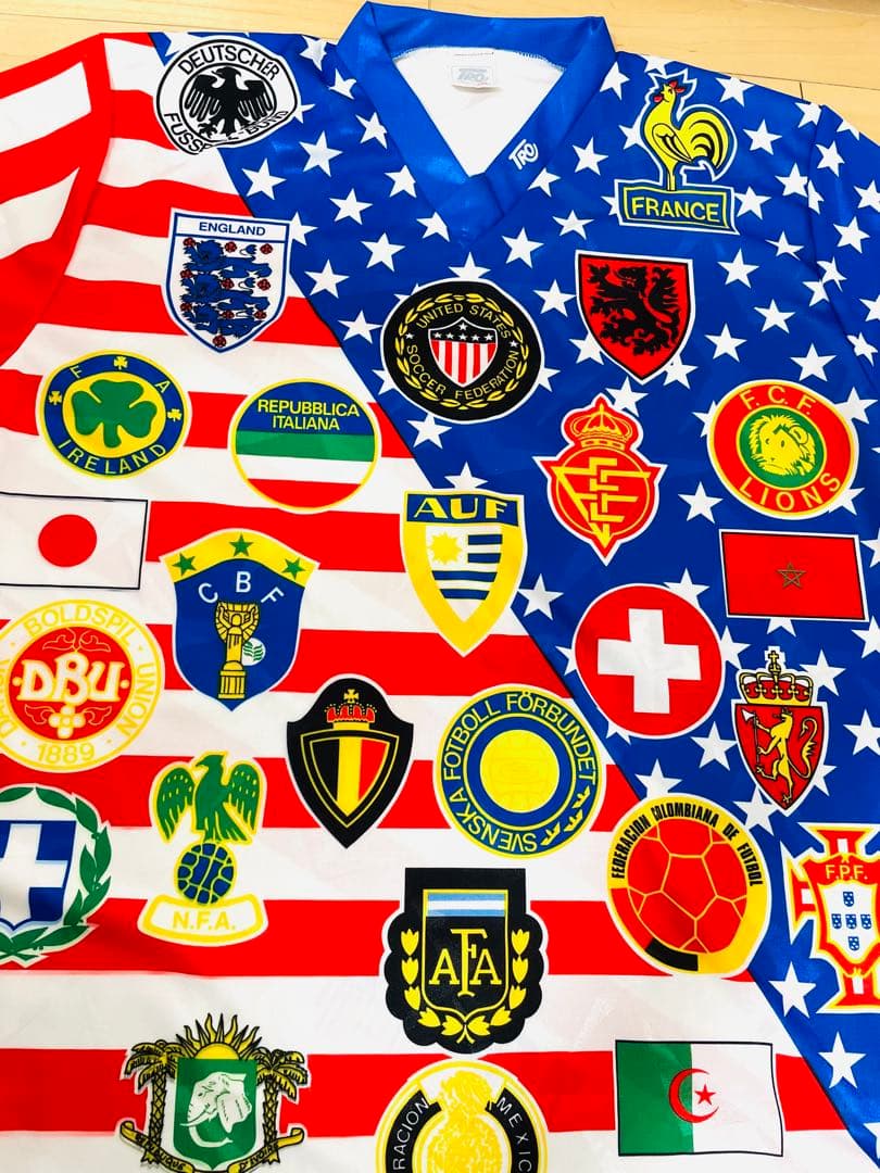 レア1994 USA サッカーユニフォーム 各エンブレム付き L寸