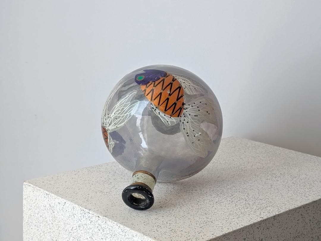 MURANO ムラーノガラス イタリア製 エナメル彩 ガラス デキャンタ 珍品