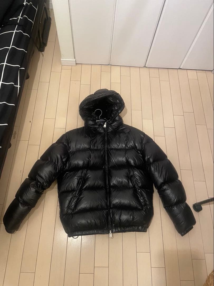 ZARA ブラック フード付きダウンジャケット - メルカリ