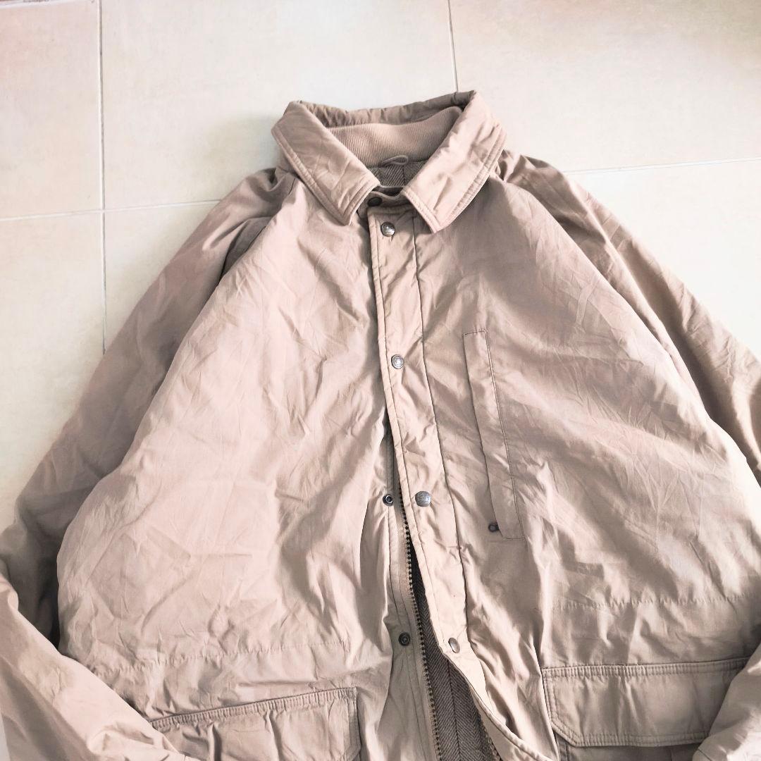 80s LLBean ストームコート 一枚袖 パデッドコート XL程度 YG3