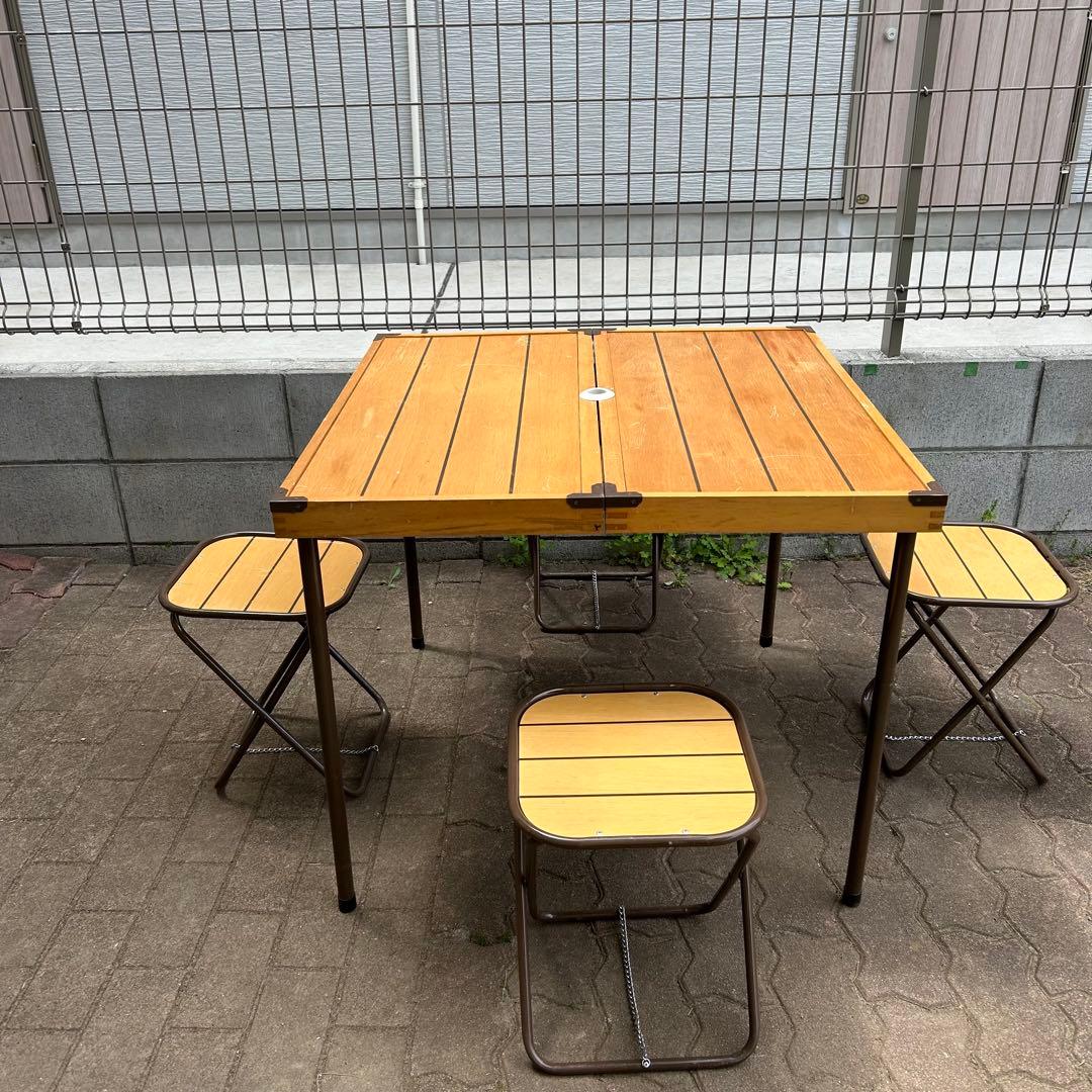 ウッドピクニックテーブル キャンプ テーブルセット ビンテージ