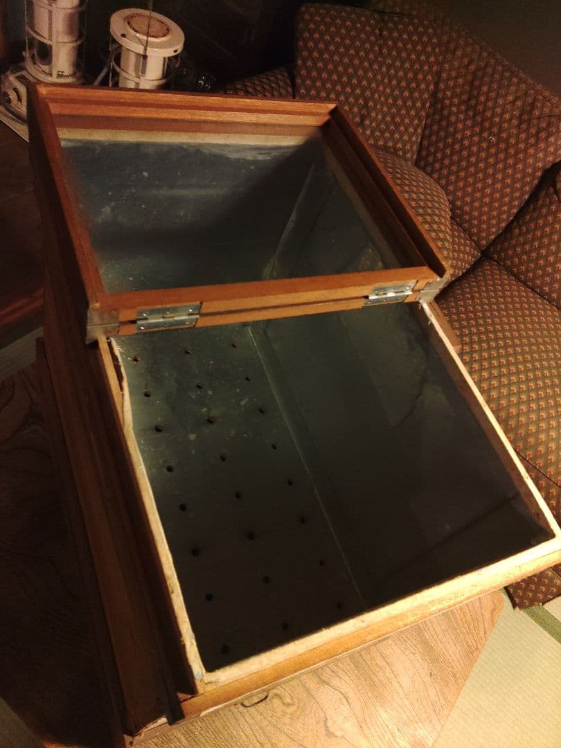 ぐみ様専用 ガラスケース ショーケース 木箱 海苔箱 乾燥 硝子 レトロ