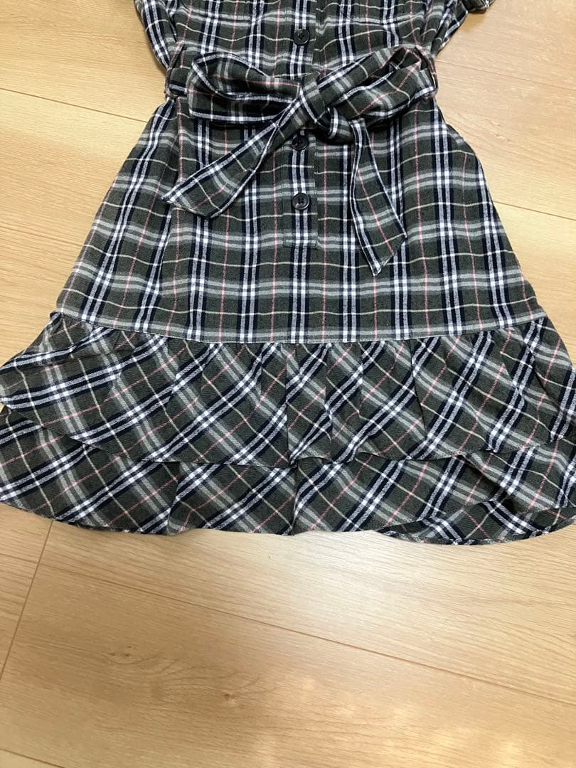 BURBERRY BLUE LABEL チェック柄半袖ワンピース 38
