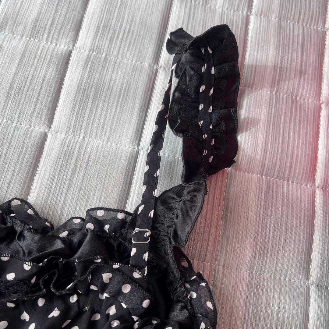 TRALALA ドット柄 キャミミニワンピース ファッション 通販