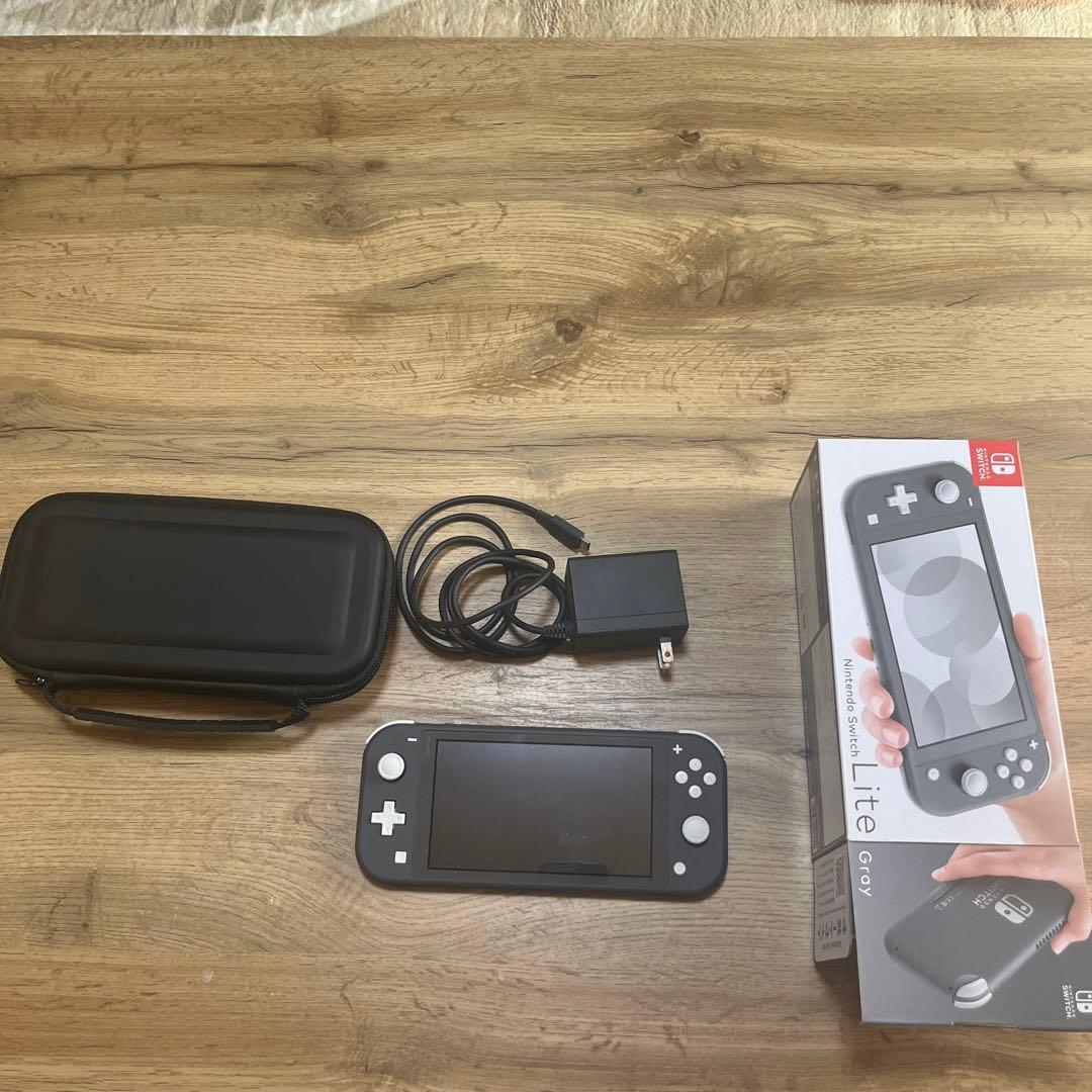 Nintendo Switch Lite グレー 本体 + ケース + 充電器