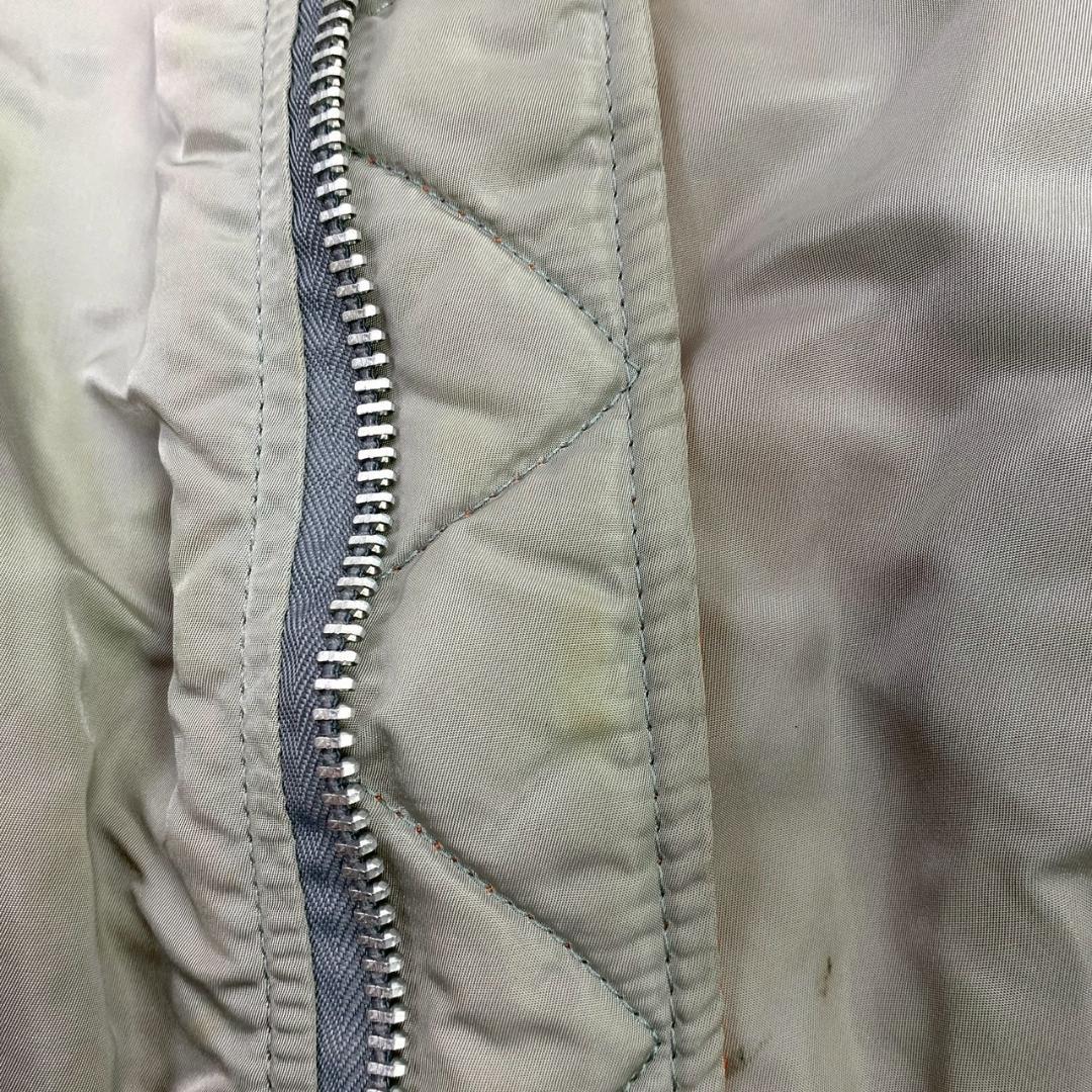 希少カラー☆ 90s USA製 ALPHA MA-1 シルバー XL D924