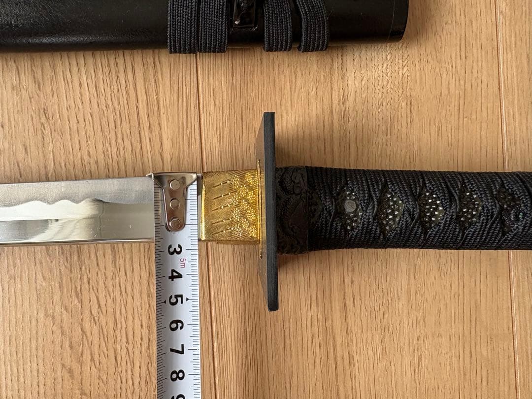 模造刀】波紋刃 黒鞘【忍者刀】