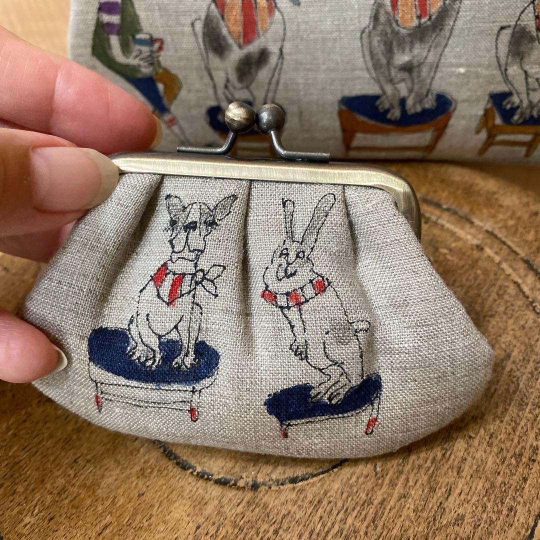 harunachico ハルナチコ がま口 財布 ポーチ 犬 うさぎ