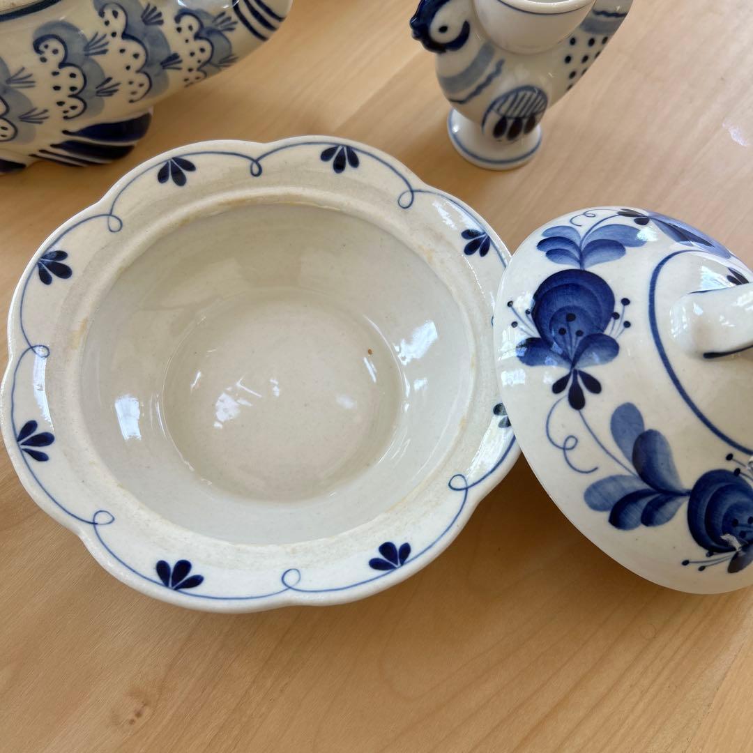 ロシア グジェリ焼 食卓セット - メルカリ