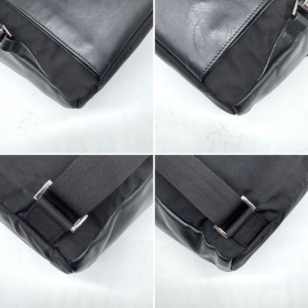 ✨美品✨グッチ リュック バックパック ロゴ型押し ナイロン レザー