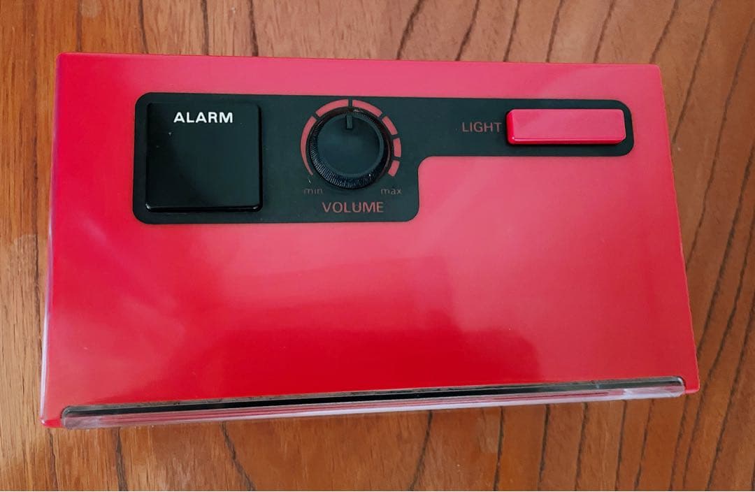 CITIZEN☆シチズン☆デジタル アラーム パタパタ時計 置時計/赤 稼働品