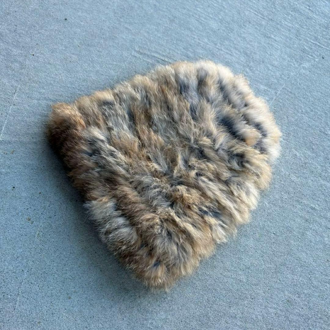 00s fur knit cap beanie y2k grunge 平成 平成 00s fur knit beanie