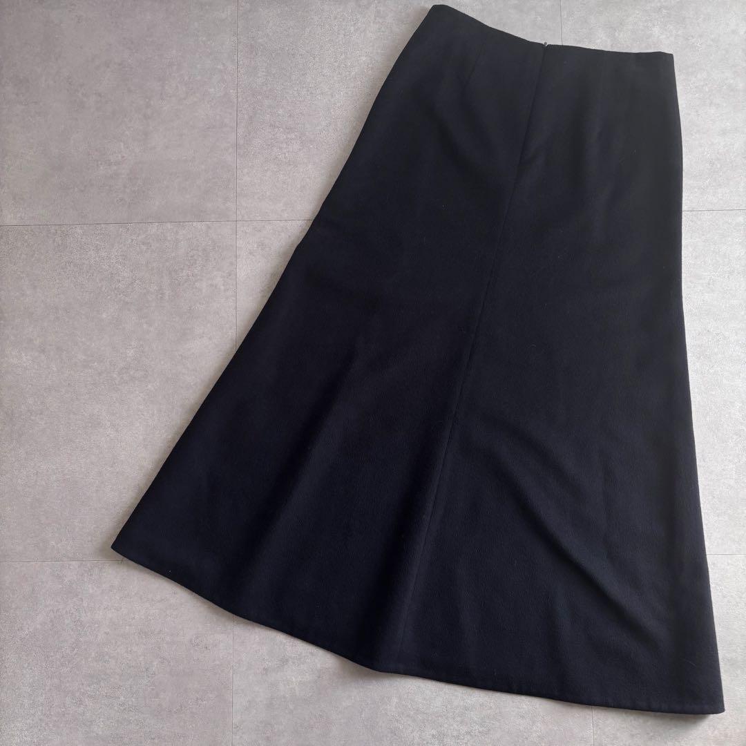 美品 EVERY DAY I LIKE フレアスカート カシミヤ ネイビー 36 - メルカリ